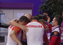 Azərbaycan gimnastı Oleq Stepko Avropa Oyunlarında paralel qollarda hərəkətlərdə qızıl medal qazandı. Bakı, Azərbaycan, 20 iyun 2015